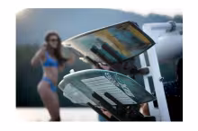 person by a boat